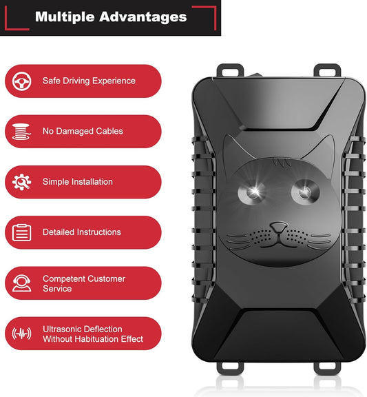 Ultrasonic Car Rat Repellent - Protect Wires from Rodent Damage