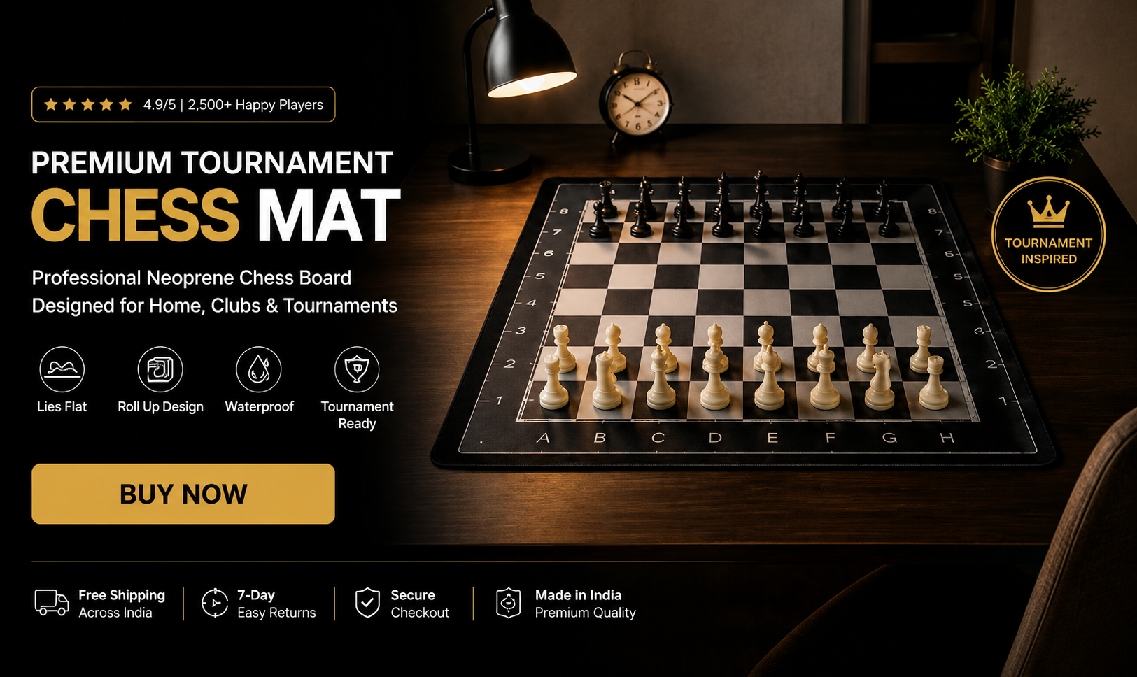 Premium Chess Board Mats | Tournament Chess Mat & Roll Up Chess Board ...