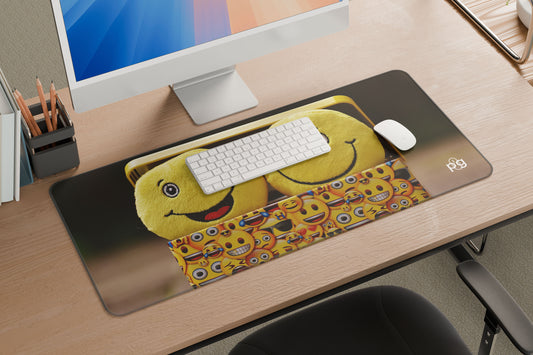 Emoji Smileys Yellow Box - XXL and XXXXL Mouse Pad - PixelGears