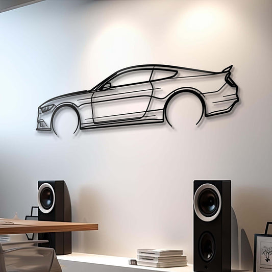 2015 Mustang Metal Car Silhouette Wall Art | Personalized Car Gift For Men - PixelGears