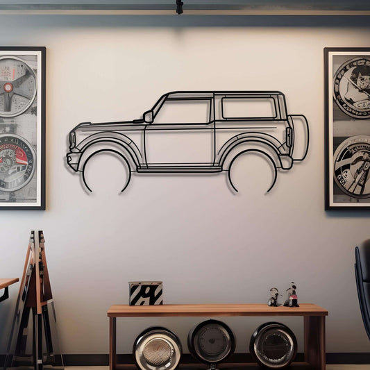 2021 Bronco Metal Car Silhouette Wall Art | Personalized Car Gift For Men - PixelGears