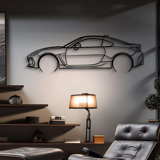 2023 GR86 Metal Car Silhouette Wall Art | Personalized Car Gift For Men - PixelGears