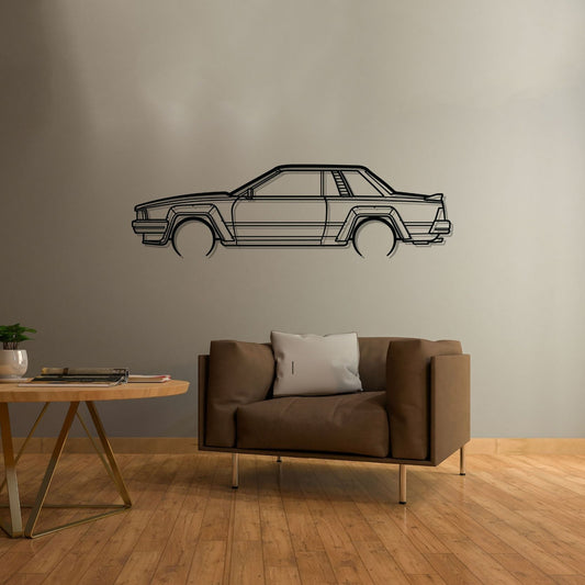 Nissan 240RS (BS110) 1983 Metal Wall Art Car Silhouette | Personalized Car Gift For Men - PixelGears