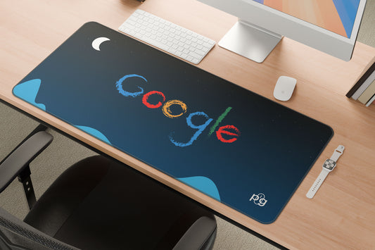 Google Logo Typography Night Sky - XXL and XXXXL Mouse Pad - PixelGears
