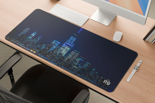 New York Cityscape Night - XXL and XXXXL Mouse Pad - PixelGears