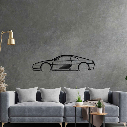 Ferrari 348 TS Metal Wall Art Car Silhouette | Personalized Car Gift For Men - PixelGears