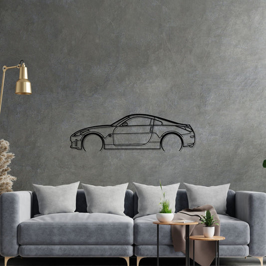 Nissan 350Z Metal Wall Art Car Silhouette | Personalized Car Gift For Men - PixelGears