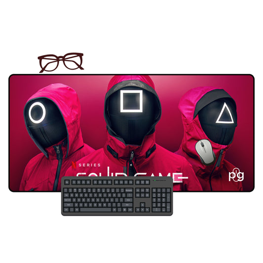 Squid Game Guard Shape Masks - XXL and XXXXL Mouse Pad - PixelGears