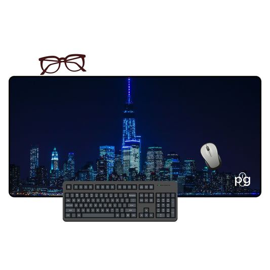 New York Cityscape Night - XXL and XXXXL Mouse Pad - PixelGears