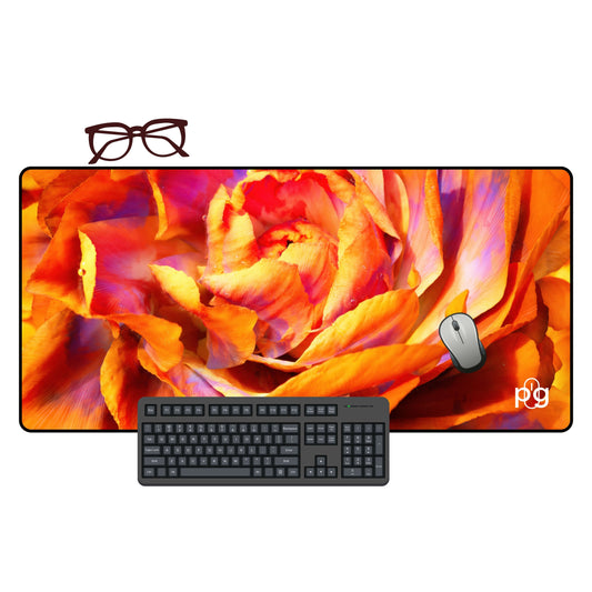 Peony Macro Orange - XXL and XXXXL Mouse Pad - PixelGears