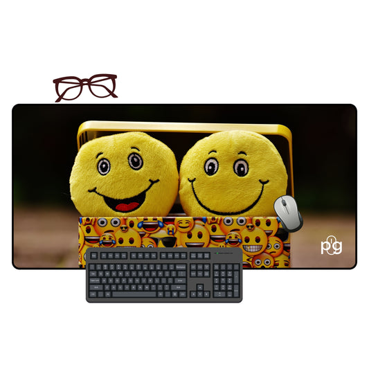 Emoji Smileys Yellow Box - XXL and XXXXL Mouse Pad - PixelGears