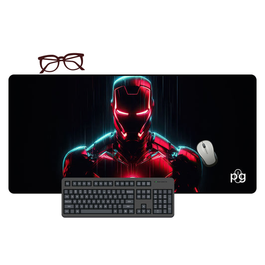 Neon Iron Man - XXL and XXXXL Mouse Pad - PixelGears