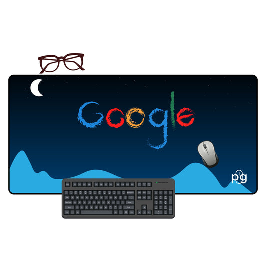 Google Logo Typography Night Sky - XXL and XXXXL Mouse Pad - PixelGears