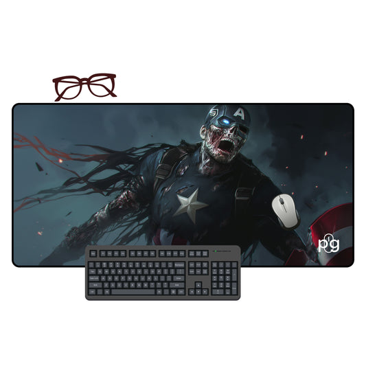 Zombie Captain America - XXL and XXXXL Mouse Pad - PixelGears