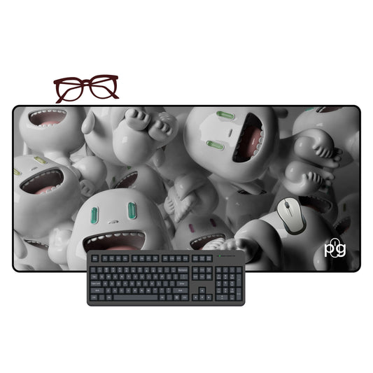 3d Smiley Digital Figures - XXL and XXXXL Mouse Pad - PixelGears