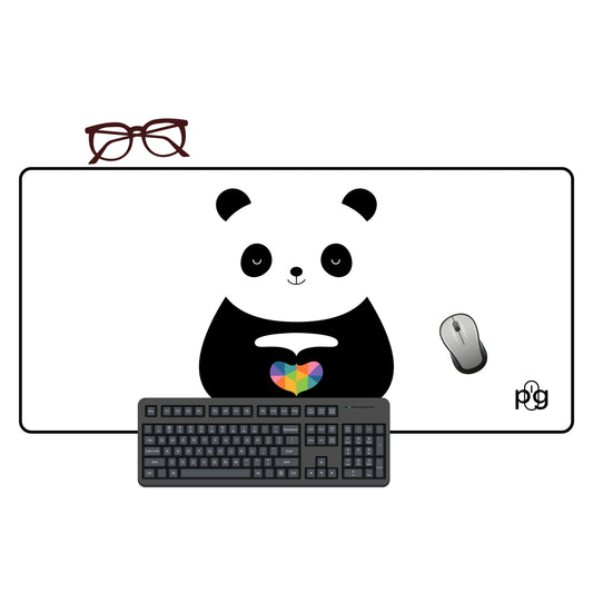 Cute Panda Love Heart - XXL and XXXXL Mouse Pad - PixelGears