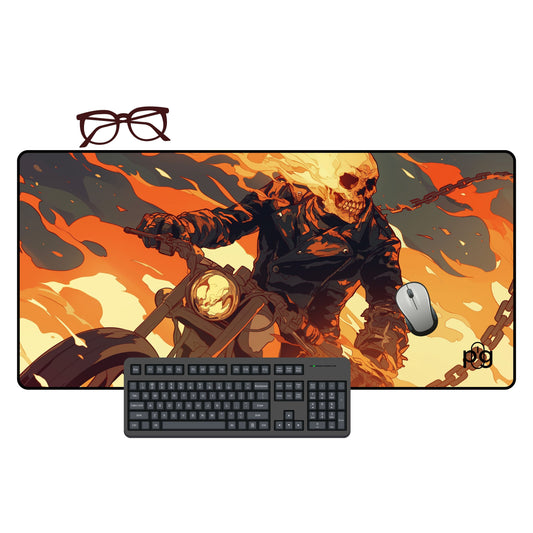 Ghost Rider Flaming - XXL and XXXXL Mouse Pad - PixelGears