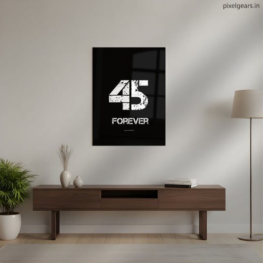 45 Forever – The Hitman Legacy Quote Metal Poster | Aesthetic Pop Art Wall Decor & Painting