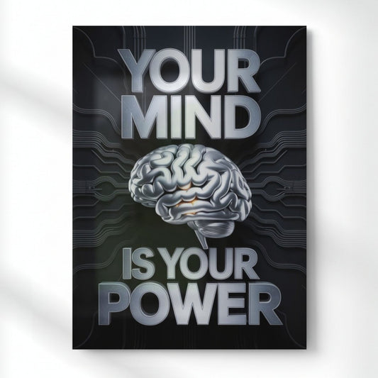 Mind Is Power Metal Poster | Aesthetic Pop Art Wall Decor & Painting