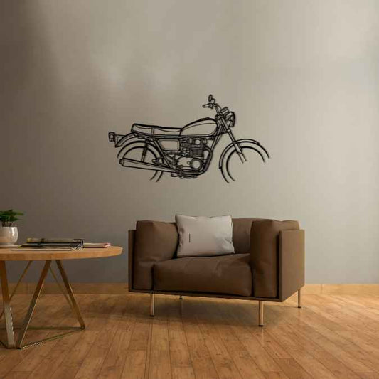 650E XS 1978 Metal Wall Art Bike Silhouettes | Wall Decor | Gift For Men - Pixelgears
