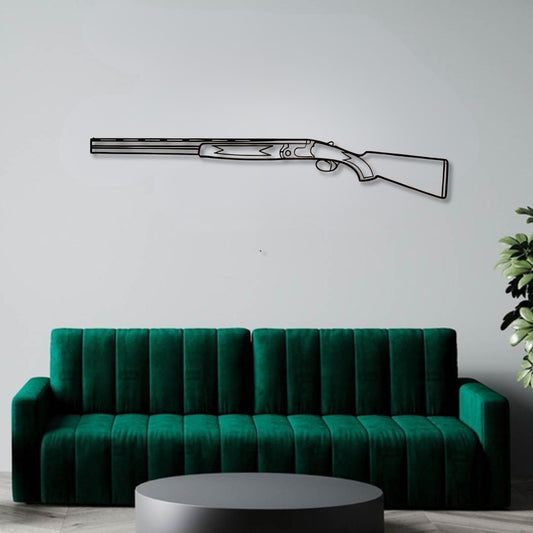 S686 Silhouette BGMI Metal Gun Silhouette Wall Art - PixelGears