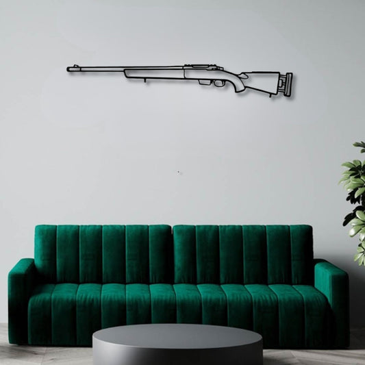 M24 Silhouette BGMI Metal Gun Silhouette Wall Art - PixelGears