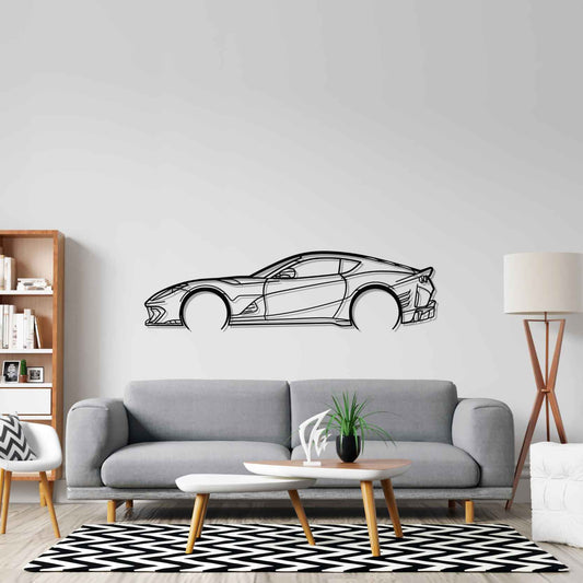 Ferrari 812 Superfast F12 Metal Wall Art Car Silhouette | Personalized Car Gift For Men - PixelGears