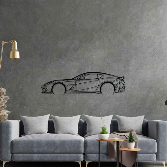Ferrari 812 Superfast F12 Metal Wall Art Car Silhouette | Personalized Car Gift For Men - PixelGears