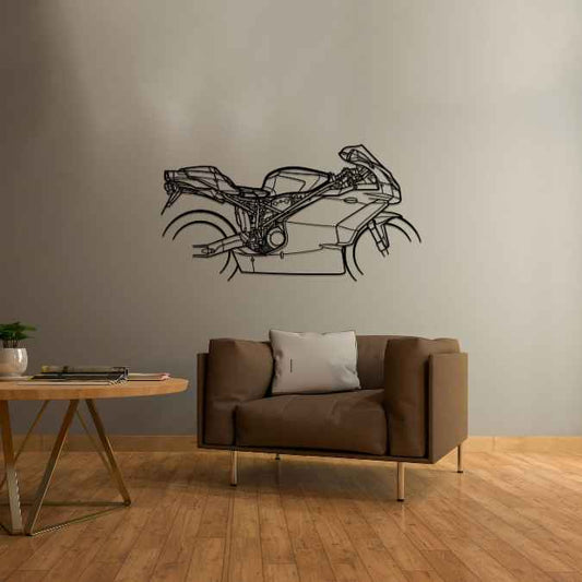 999 2003 Silhouette Metal Wall Art Bike Silhouettes | Wall Decor | Gift For Men - Pixelgears