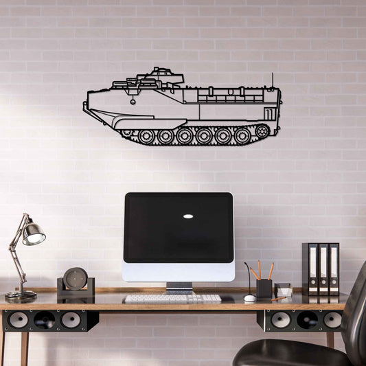 AAVP7A1 Silhouette  Metal Gun Silhouette Wall Art