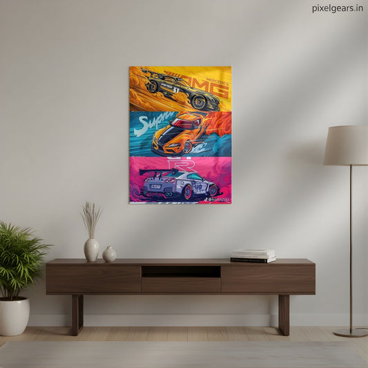 AMG. Supra. GT-R Metal Poster | Aesthetic Pop Art Wall Decor & Painting