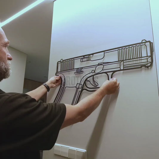 AMX 10P Silhouette  Metal Gun Silhouette Wall Art