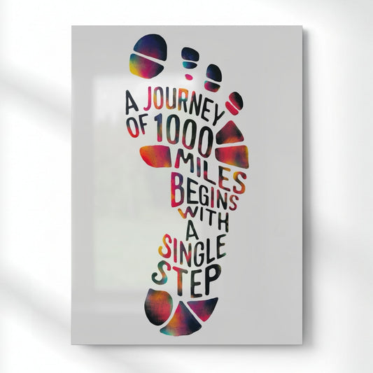 A Single Step Metal Poster | Aesthetic Pop Art Wall Decor & Painting