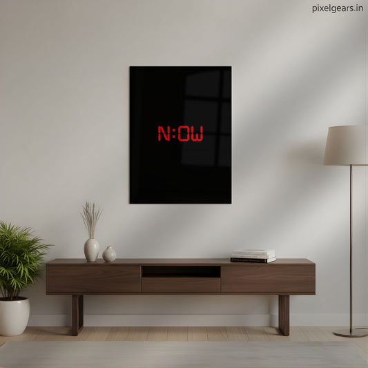 Act Now — No More Waiting Quote Metal Poster | Aesthetic Pop Art Wall Decor & Painting