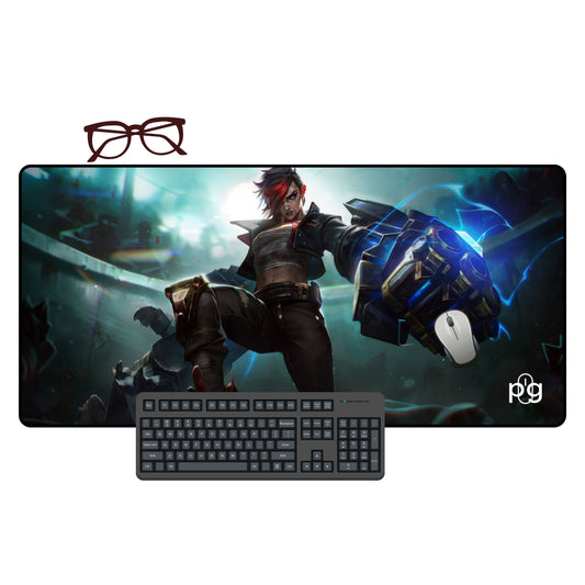 Arcane Jinx Vi League Of Legends - XXL and XXXXL Mouse Pad - PixelGears
