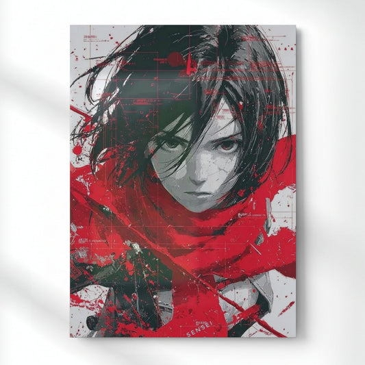 Aria Crimsonstrike Metal Poster | Aesthetic Pop Art Wall Decor & Painting