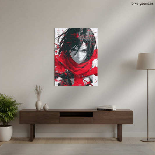 Aria Crimsonstrike Metal Poster | Aesthetic Pop Art Wall Decor & Painting