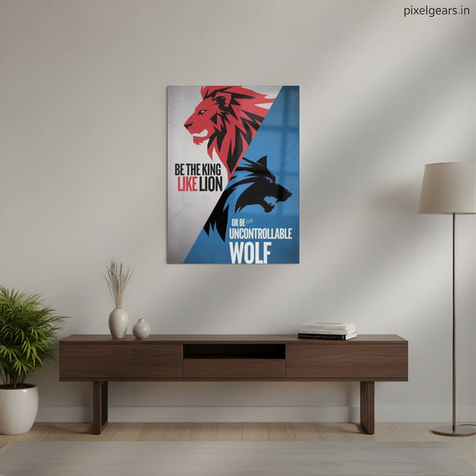 Be The King Like Lion Metal Poster | Aesthetic Pop Art Wall Decor & Painting