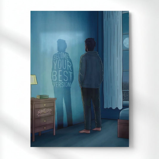 Become Your Best Version Metal Poster | Aesthetic Pop Art Wall Decor & Painting