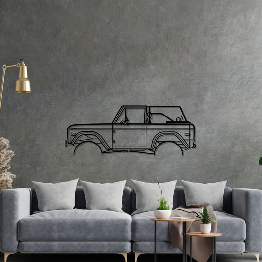 Ford Bronco 2017 Metal Wall Art Car Silhouette | Personalized Car Gift For Men - PixelGears