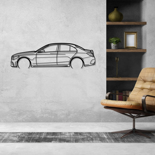 Mercedes C43AMG Metal Wall Art Car Silhouette | Personalized Car Gift For Men - PixelGears
