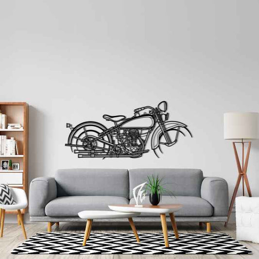 CB 1934 Metal Wall Art Bike Silhouettes | Wall Decor | Gift For Men - Pixelgears