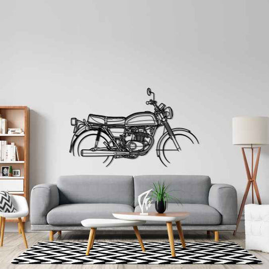 CB200 1974 Metal Wall Art Bike Silhouettes | Wall Decor | Gift For Men - Pixelgears