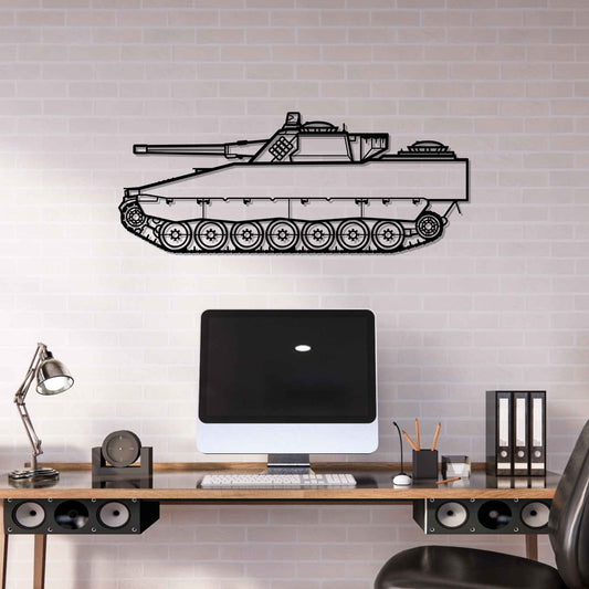 CV9030 CH Spz 2000 Silhouette Metal Gun Silhouette Wall Art