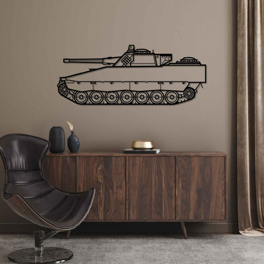 CV9030 CH Spz 2000 Silhouette Metal Gun Silhouette Wall Art