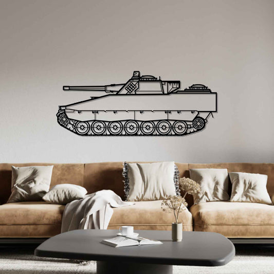 CV9030 CH Spz 2000 Silhouette Metal Gun Silhouette Wall Art
