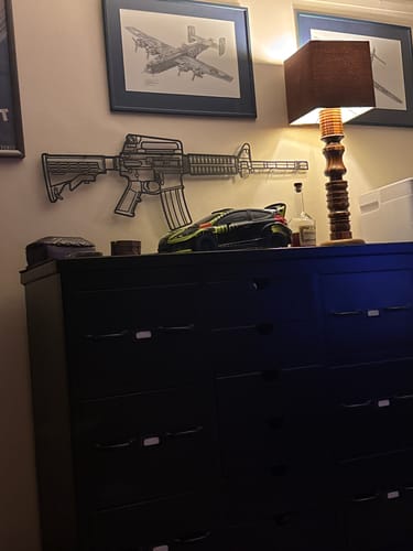 DVC 3 2011 Silhouette Metal Gun Silhouette Wall Art