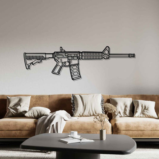 CVN-78 USS Gerald R Silhouette Metal Gun Silhouette Wall Art