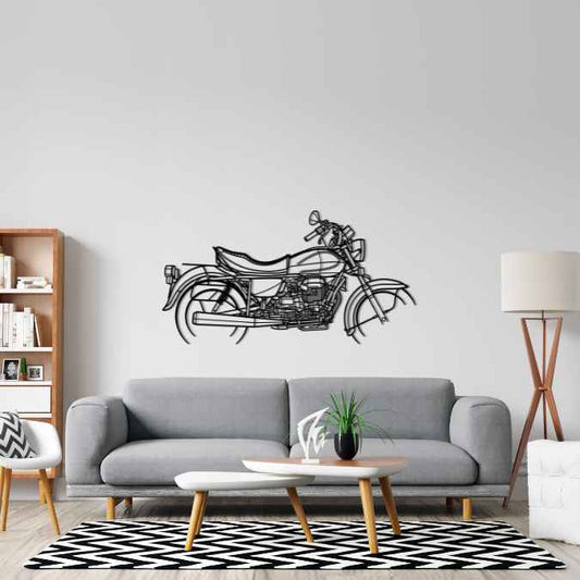 California II 1983 Metal Wall Art Bike Silhouettes | Wall Decor | Gift For Men - Pixelgears