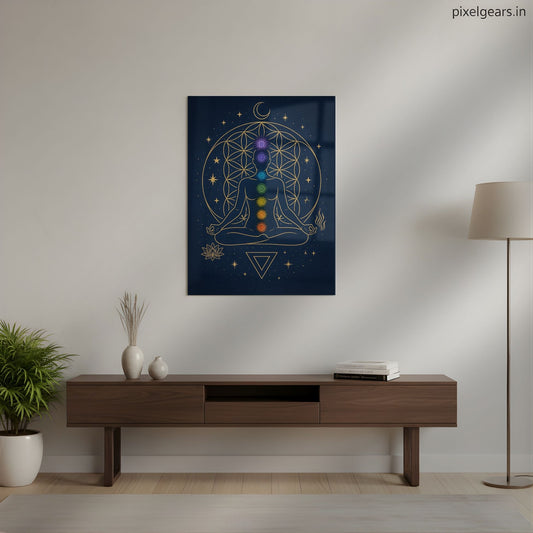 Chakra Alignment Metal Poster | Aesthetic Pop Art Wall Decor & Painting